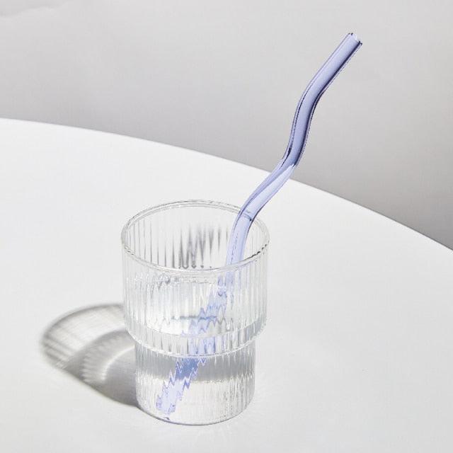 Rynx | GlassLuxe Twist Glass Straw Set | Colorful Drinking Straws | Sustainable & Reusable | For Cocktails & Smoothies