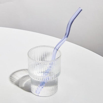 Rynx | GlassLuxe Twist Glass Straw Set | Colorful Drinking Straws | Sustainable & Reusable | For Cocktails & Smoothies