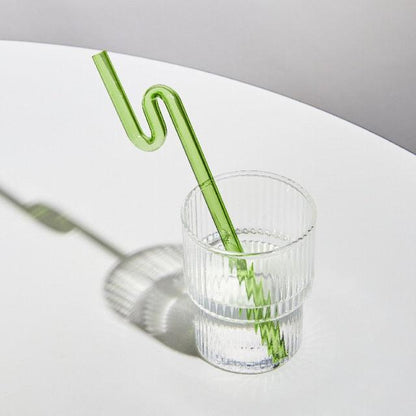 Rynx | GlassLuxe Twist Glass Straw Set | Colorful Drinking Straws | Sustainable & Reusable | For Cocktails & Smoothies