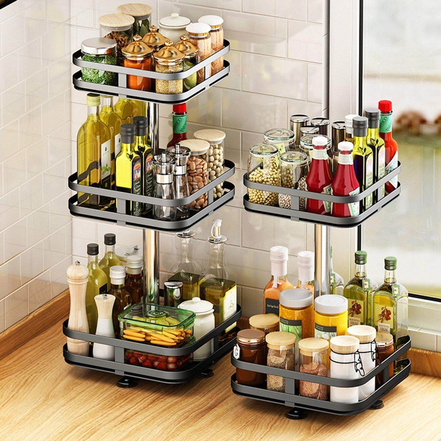 Rynx | 360 Rotating Kitchen Spice Storage Rack