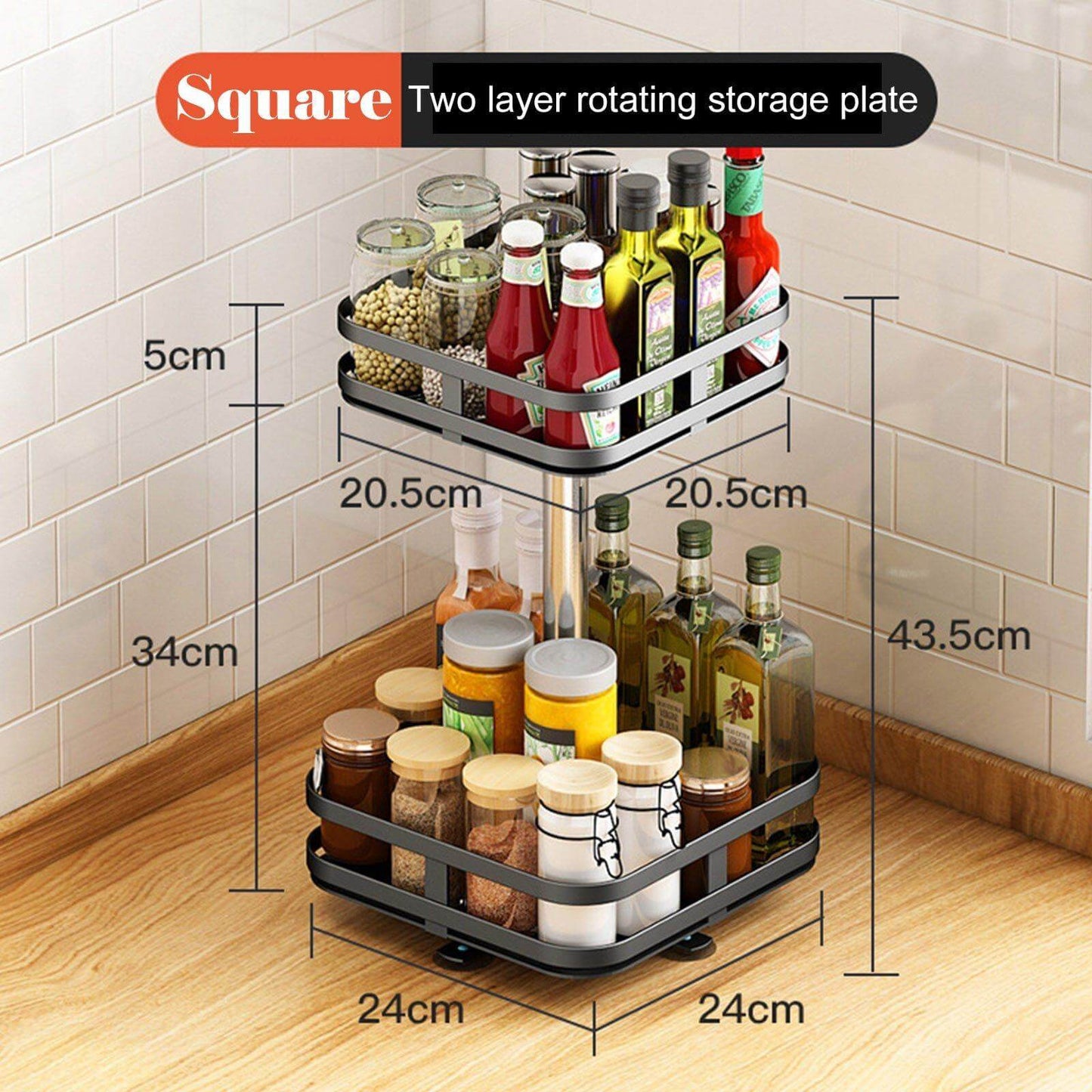 Rynx | 360 Rotating Kitchen Spice Storage Rack
