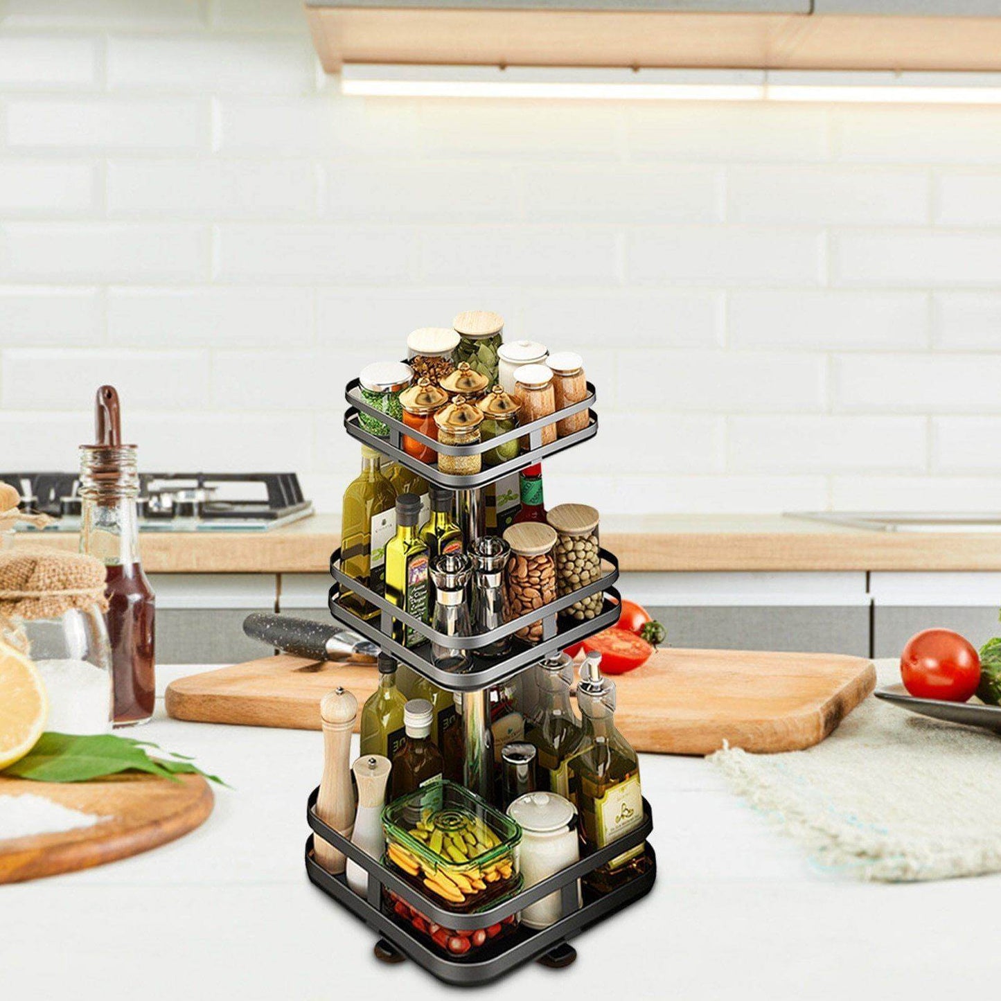 Rynx | 360 Rotating Kitchen Spice Storage Rack