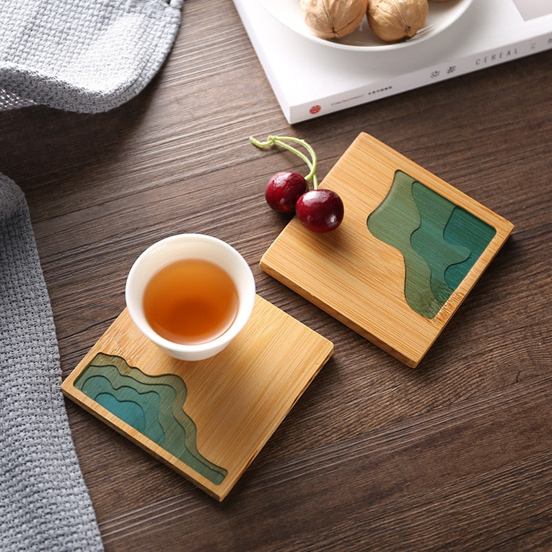 Rynx | Water Art Insulated Bamboo Coasters