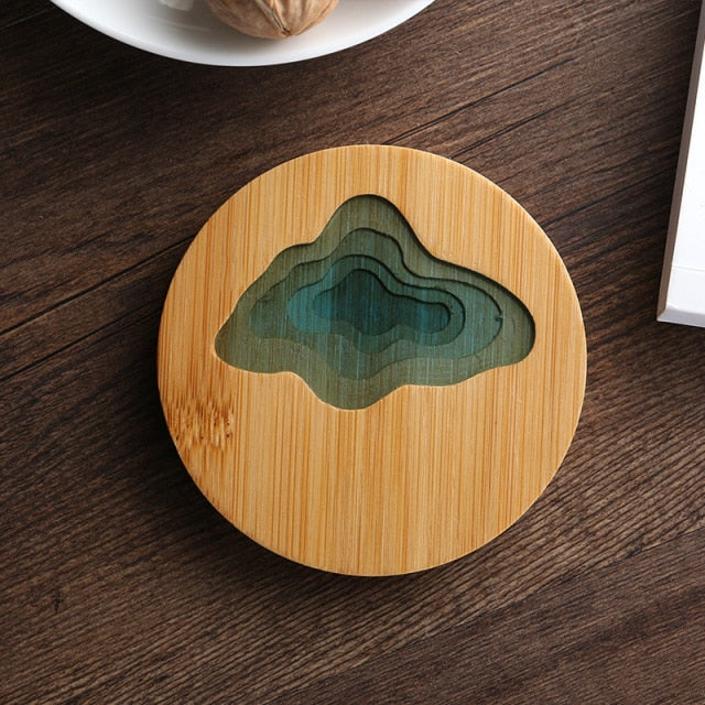 Rynx | Water Art Insulated Bamboo Coasters
