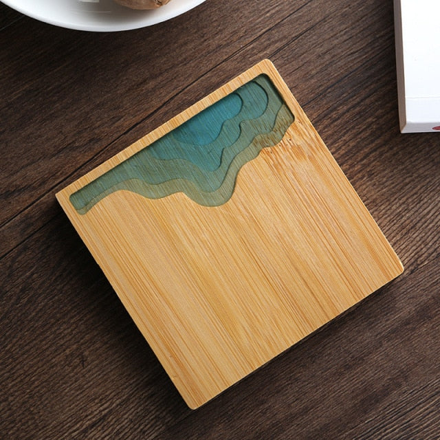 Rynx | Water Art Insulated Bamboo Coasters