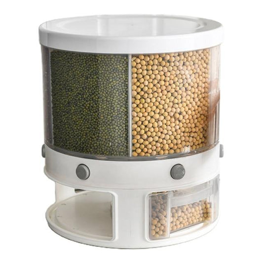 Rynx | 6 Grid Rotating Rice Storage Box Dispenser
