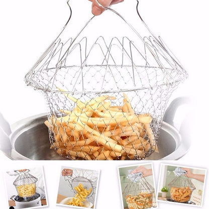 Rynx | Multifunctional Foldable Steam Fry Cooking Mesh Strainer
