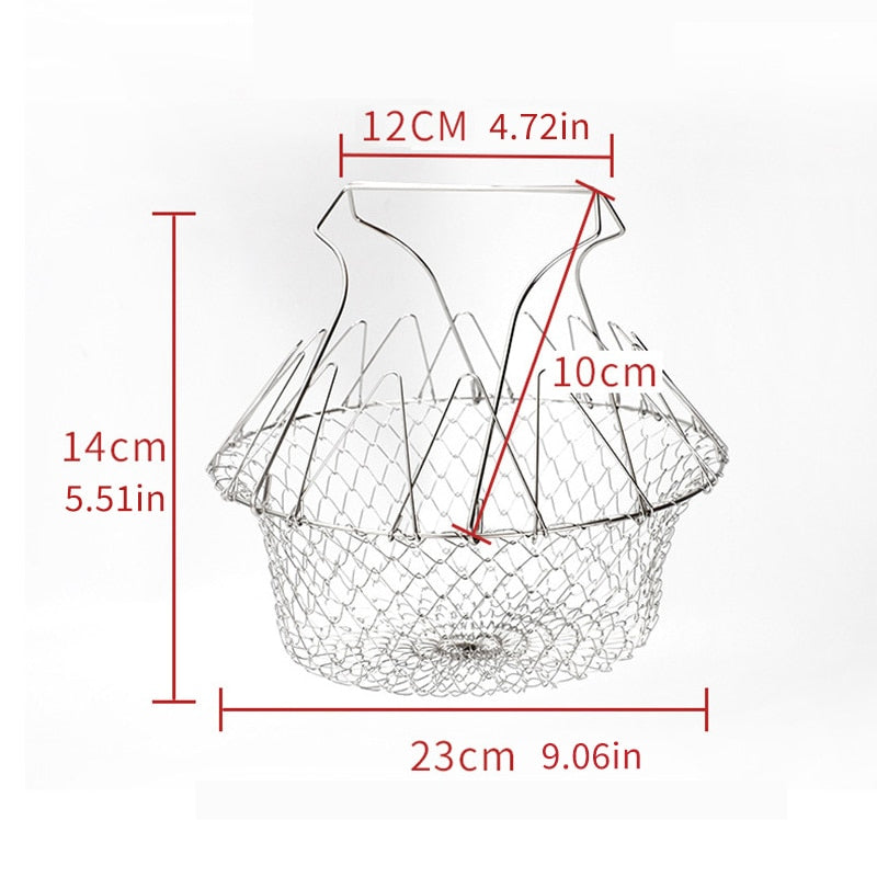 Rynx | Multifunctional Foldable Steam Fry Cooking Mesh Strainer