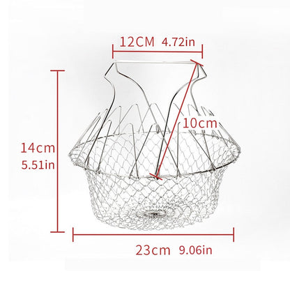 Rynx | Multifunctional Foldable Steam Fry Cooking Mesh Strainer