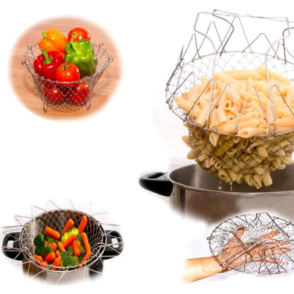 Rynx | Multifunctional Foldable Steam Fry Cooking Mesh Strainer