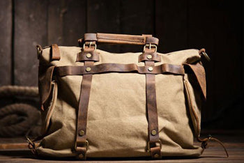 Rynx | Men's Vintage Military Canvas Leather Shoulder Bag