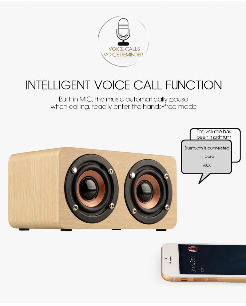 Rynx | Wireless Bluetooth HiFi portable speaker in wood for iPhone, smartphone, iPad, Android