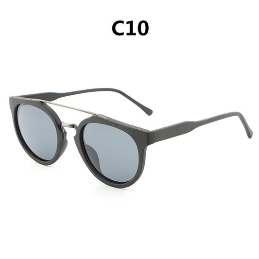 Rynx | HDCRAFTER Round Vintage Wood Sunglasses Polarized Mens Brand Designer Sun Glasses Wooden Sunglass Women oculos de sol masculino