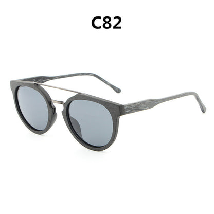 Rynx | HDCRAFTER Round Vintage Wood Sunglasses Polarized Mens Brand Designer Sun Glasses Wooden Sunglass Women oculos de sol masculino