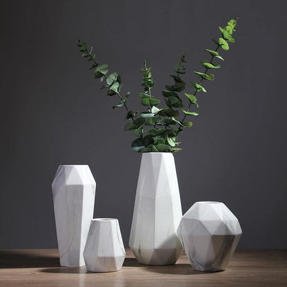 Rynx | GeoMarble Geometric Marble Vases | Timeless Design | High-Quality Decoration | Perfect for Home