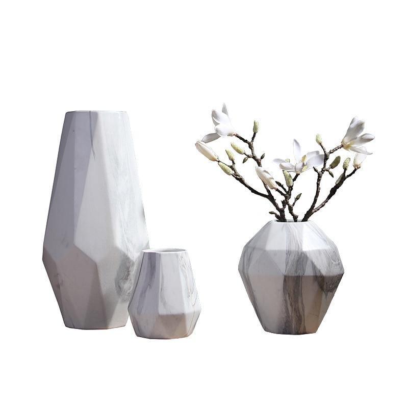 Rynx | GeoMarble Geometric Marble Vases | Timeless Design | High-Quality Decoration | Perfect for Home