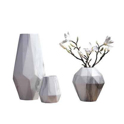Rynx | GeoMarble Geometric Marble Vases | Timeless Design | High-Quality Decoration | Perfect for Home