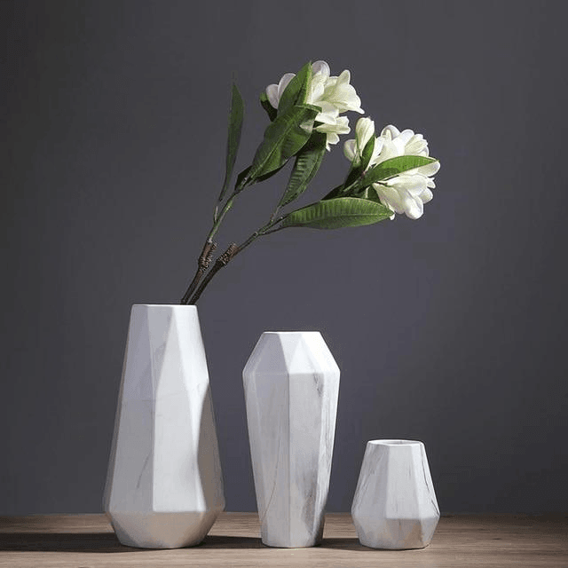 Rynx | GeoMarble Geometric Marble Vases | Timeless Design | High-Quality Decoration | Perfect for Home