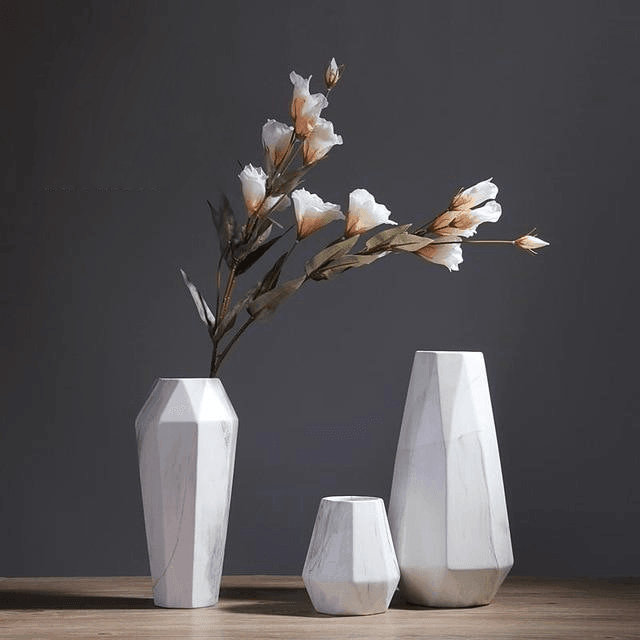 Rynx | GeoMarble Geometric Marble Vases | Timeless Design | High-Quality Decoration | Perfect for Home