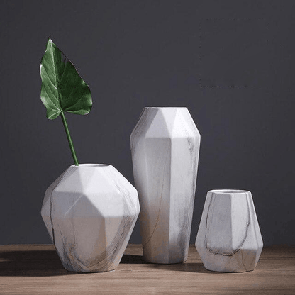 Rynx | GeoMarble Geometric Marble Vases | Timeless Design | High-Quality Decoration | Perfect for Home