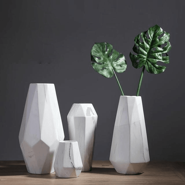 Rynx | GeoMarble Geometric Marble Vases | Timeless Design | High-Quality Decoration | Perfect for Home