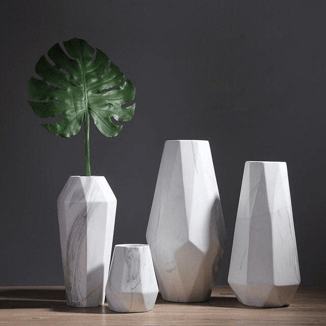 Rynx | GeoMarble Geometric Marble Vases | Timeless Design | High-Quality Decoration | Perfect for Home