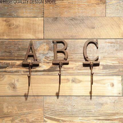 Rynx | 3CS Iron Wooden Alphabet Hanging Hooks
