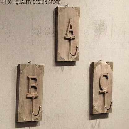 Rynx | 3CS Iron Wooden Alphabet Hanging Hooks