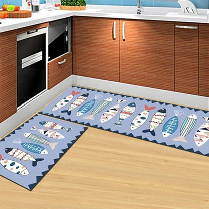 Rynx | Long Absorbent Patterned Non-Slip Kitchen Floor Mats