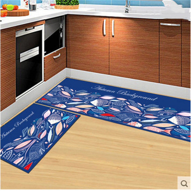 Rynx | Long Absorbent Patterned Non-Slip Kitchen Floor Mats