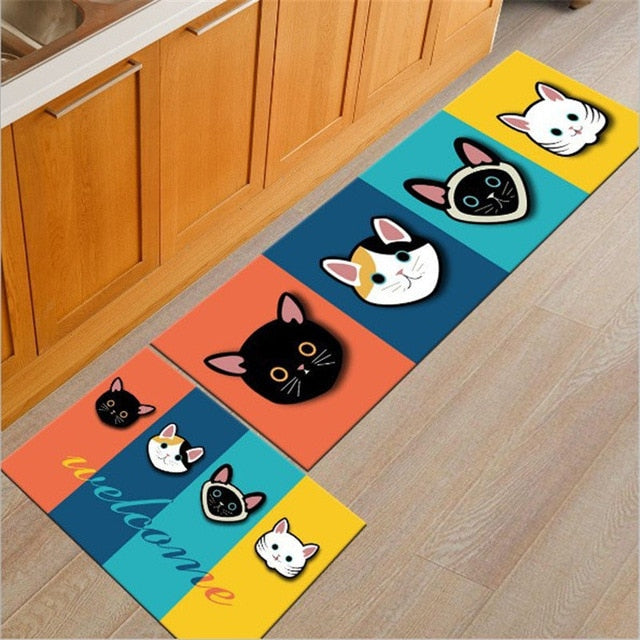 Rynx | Long Absorbent Patterned Non-Slip Kitchen Floor Mats