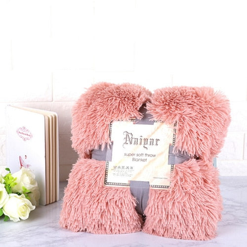 Rynx | Therapeutic Rose Gold Fluffy Velvet Fleece Blanket - Kids to Queen Size