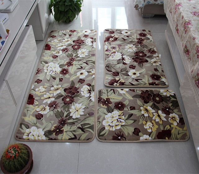 Rynx | 3 PC Soft Non-Slip Bath Mat Set