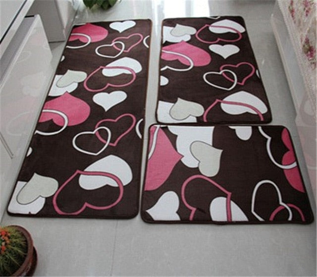 Rynx | 3 PC Soft Non-Slip Bath Mat Set