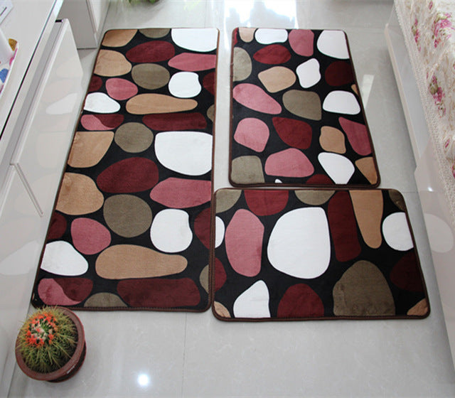 Rynx | 3 PC Soft Non-Slip Bath Mat Set