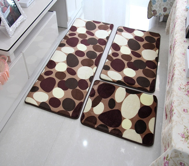 Rynx | 3 PC Soft Non-Slip Bath Mat Set