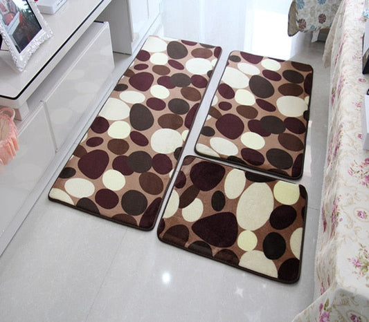 Rynx | 3 PC Soft Non-Slip Bath Mat Set
