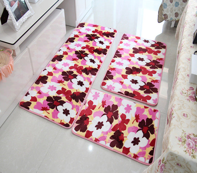 Rynx | 3 PC Soft Non-Slip Bath Mat Set