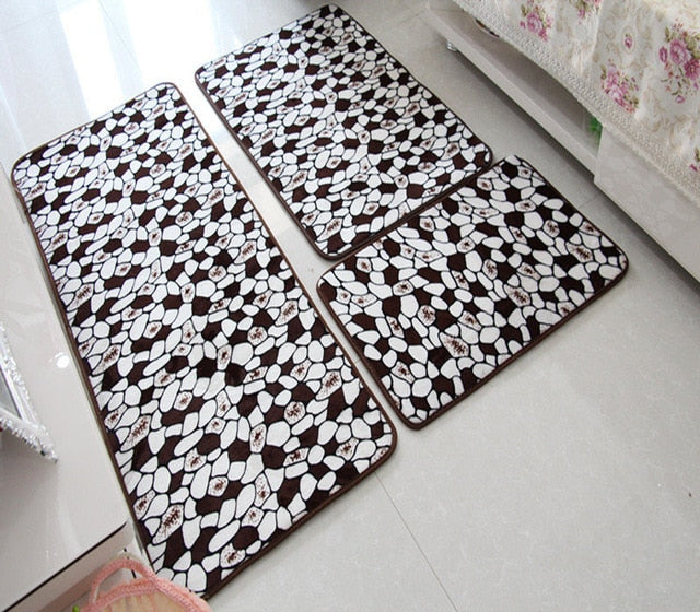 Rynx | 3 PC Soft Non-Slip Bath Mat Set