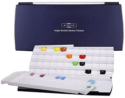 Rynx | 72-Well Double-Deck Watercolor Palette for Inspired Artistic Creations