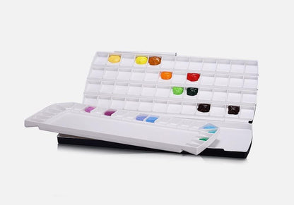 Rynx | 72-Well Double-Deck Watercolor Palette for Inspired Artistic Creations