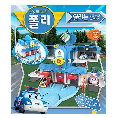 Rynx | Robocar Poli Rescue Headquarters Adventure Playset with Interactive Features and Collector Figures