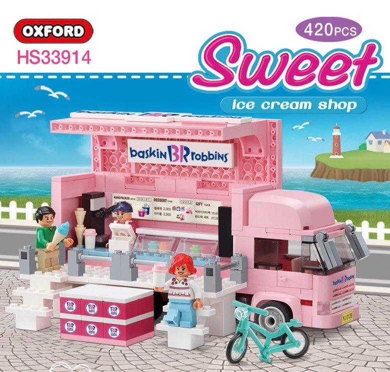 Rynx | Deluxe 420-piece Ice Cream Truck Building Set for Young Creators aged 8 and up