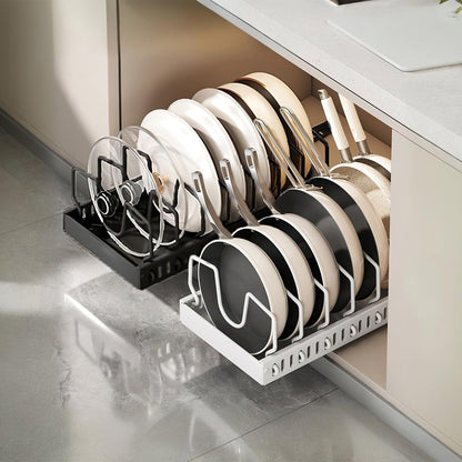 Rynx | Expandable pot and pan organizer with 8 adjustable dividers