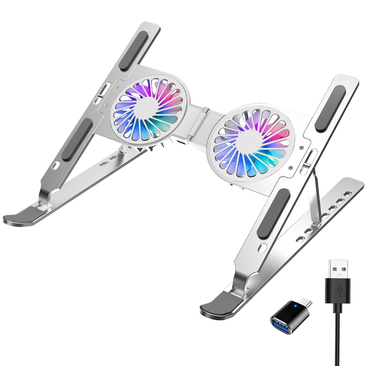 Rynx | Purely F82 Adjustable Laptop Stand Laptop Cooling Pad Fan Ergonomic Foldable Laptop Holder
