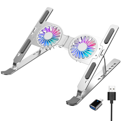 Rynx | Purely F82 Adjustable Laptop Stand Laptop Cooling Pad Fan Ergonomic Foldable Laptop Holder