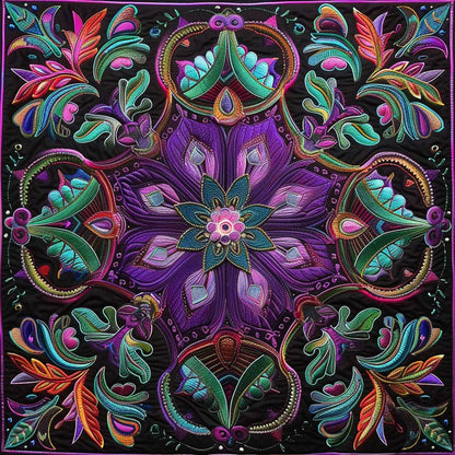 Rynx | Purple and Teal Flower Quilt