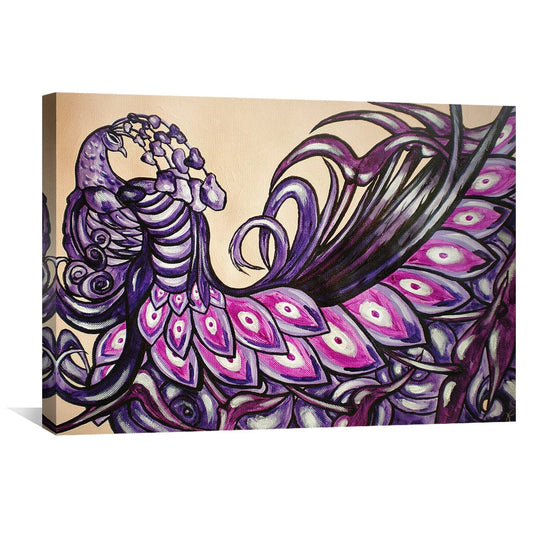 Rynx | Purple Peacock Canvas