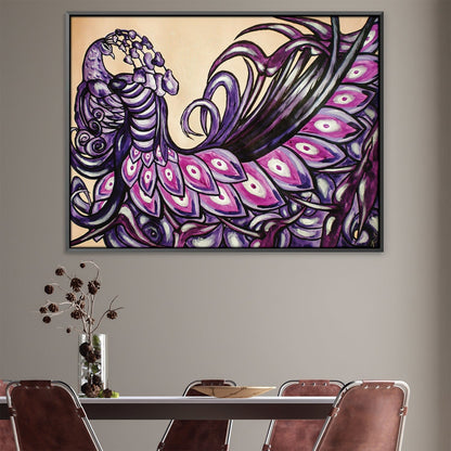 Rynx | Purple Peacock Canvas