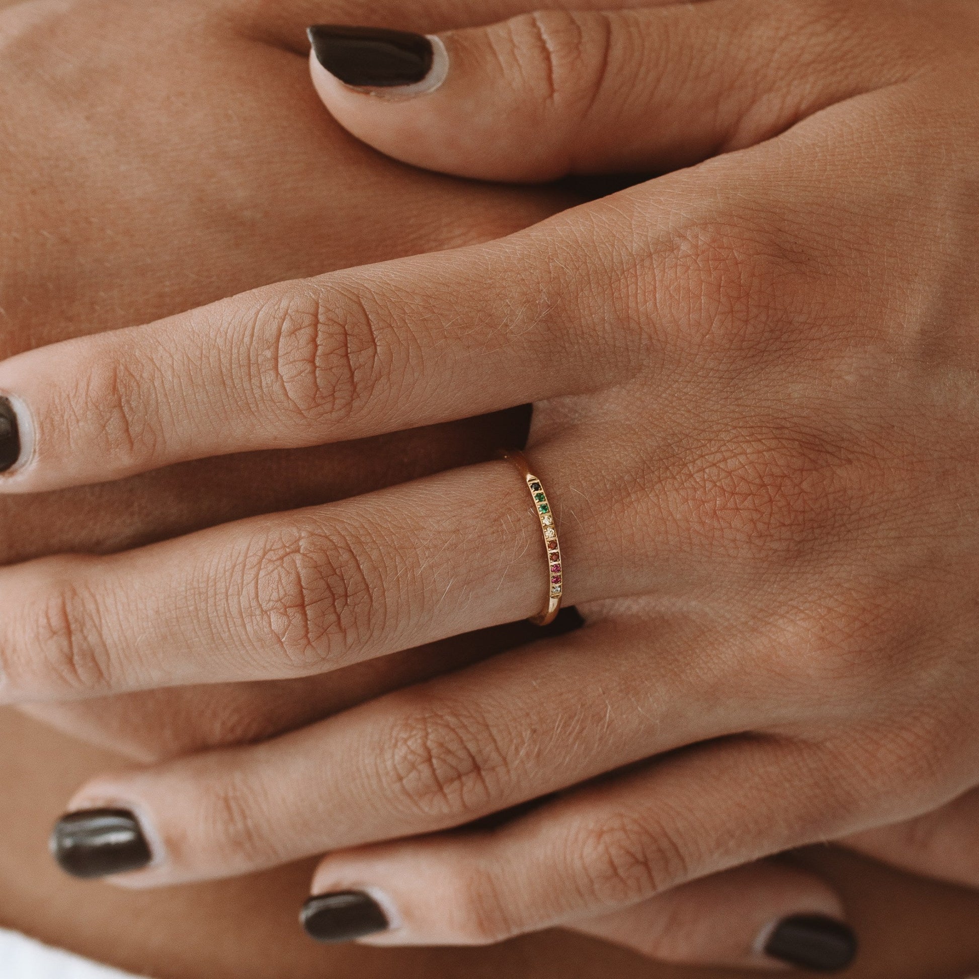 RYNX | Golden Ring With Colored Stones - Solene